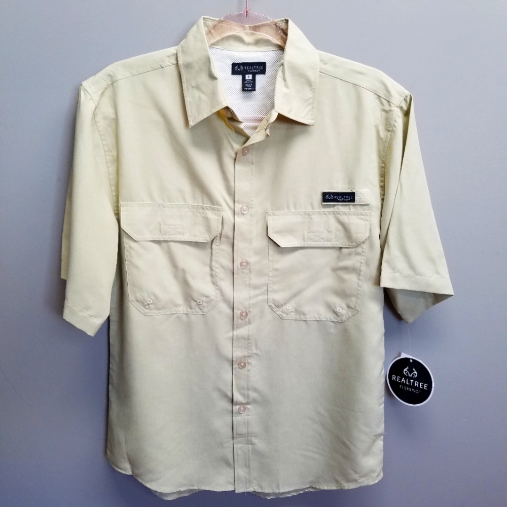 Realtree NWT Tan Fishing Shirt Mens Size Small